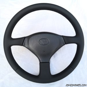 Toyota MR2 SW20 JDM Steering Wheel NEW Black Leather Genuine OEM 89-98 3SGTE