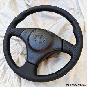 Toyota Supra MK4 JZA80 NEW Leather Steering Wheel Facelift 98+ JDM OEM Black Stitch
